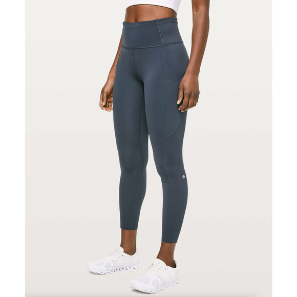 LULULEMON Fast & Free 7/8 Tight II *Non-Reflective Nulux 25" Melanite {D7} - Picture 2 of 7